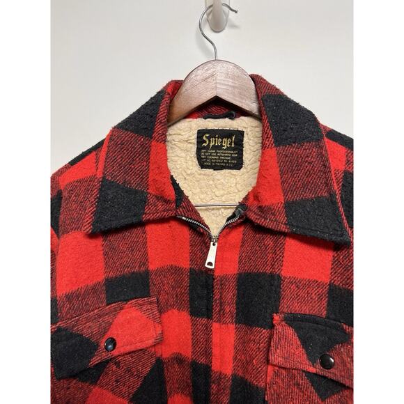 ASO Vintage 70s Mens L Buffalo Plaid Wool Hunting Coat Alternative Ed Gein - Picture 10 of 16
